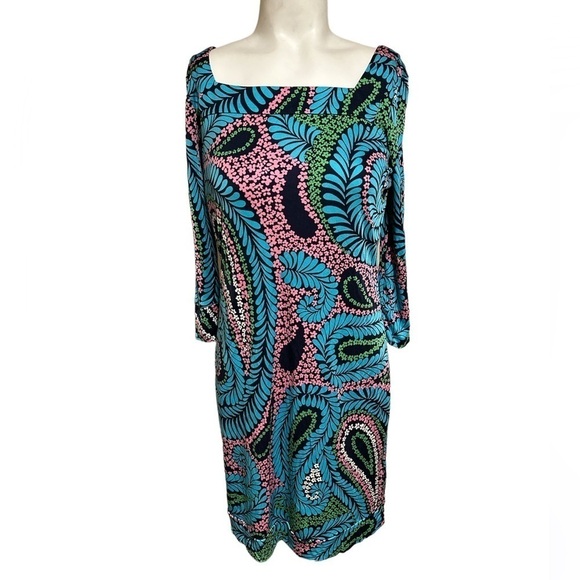 Lilly Pulitzer | Lilly Pulitzer Newport Silk Paisley Dress - Picture 1 of 5